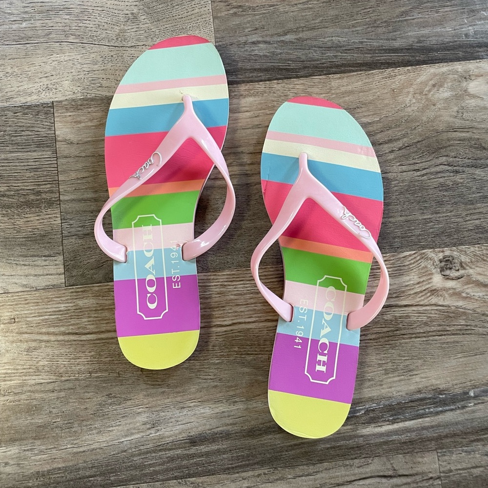 Coach flip flops